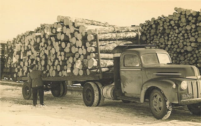 Vintage log truck