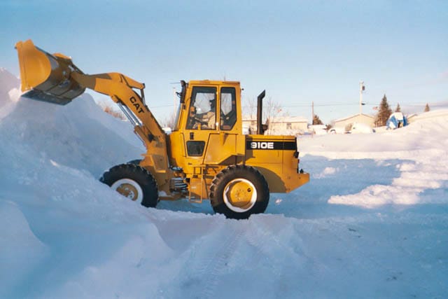 Plowing snow