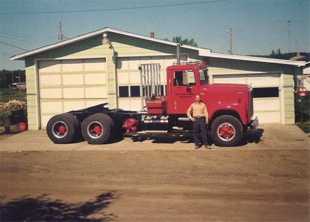 Trucks outside the shop
