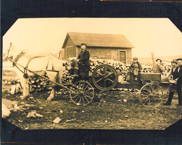 An early Tisovich horse-drawn wagon
